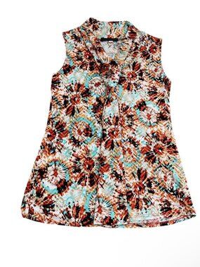 Women’s American City Wear Sleeveless Tie-Neck Top Size Small